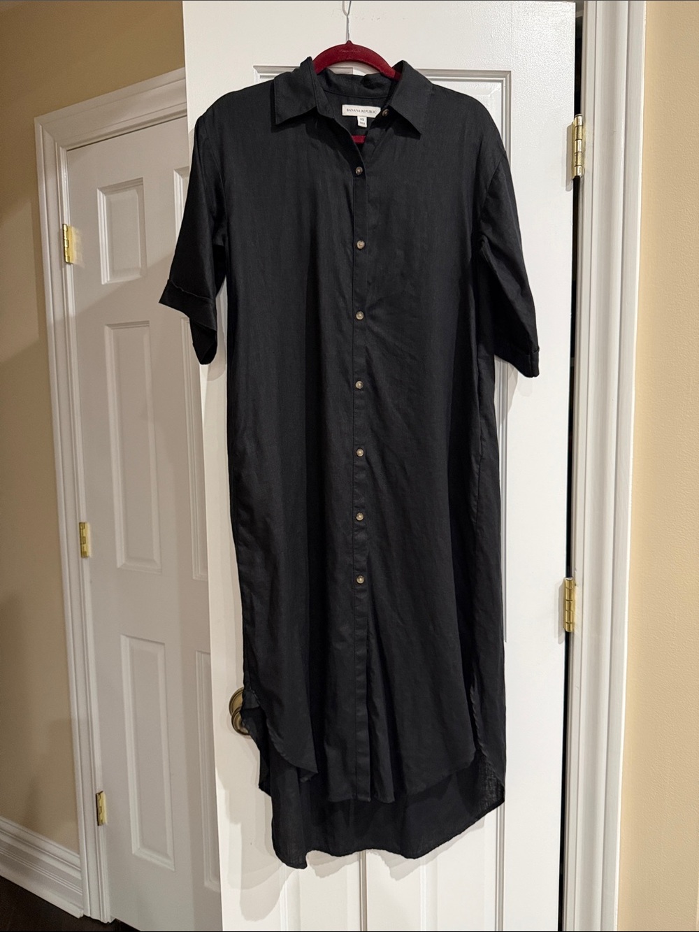 Banana Republic Hi-Low Hem Maxi Linen Dress
